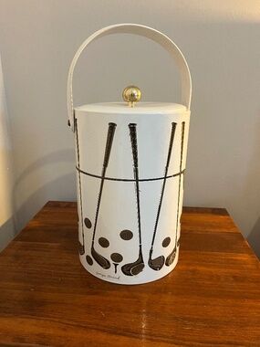 Georges Briard Vintage Golf Themed Ice Bucket